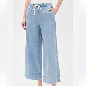 Z Supply Light Blue Wide-Leg Pants